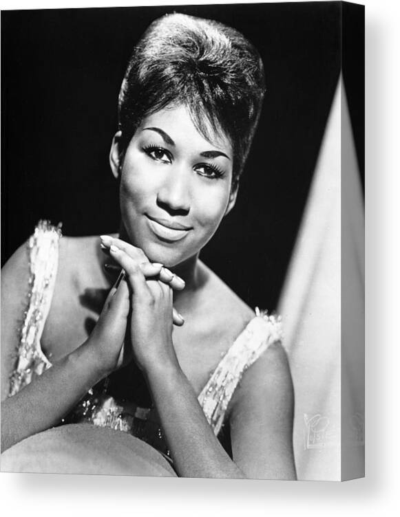 Aretha Franklin Canvas Print featuring the photograph Aretha Franklin by Movie Star News