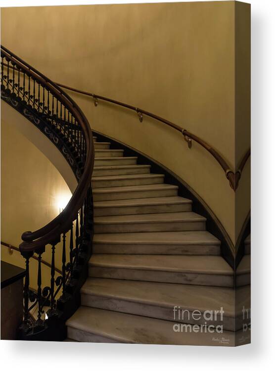 Architecture Canvas Print featuring the photograph Arlington Spiral Stairs by Jennifer White