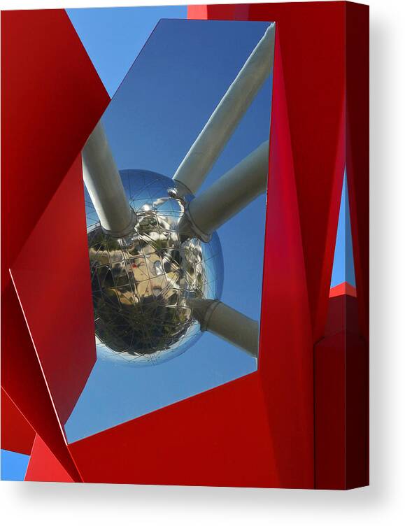 Red Canvas Print featuring the photograph Atomic Art by Lus Joosten