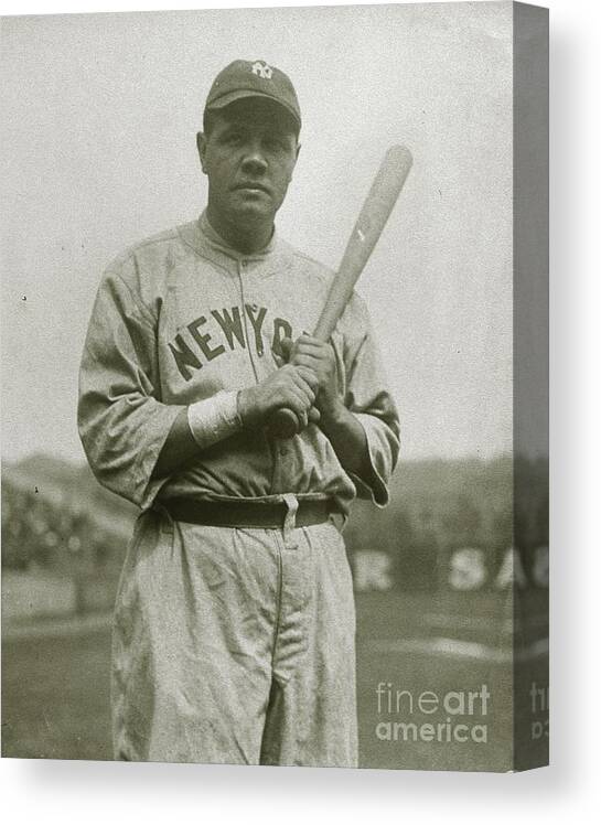 People Canvas Print featuring the photograph Babe Ruth Aetherial by Transcendental Graphics