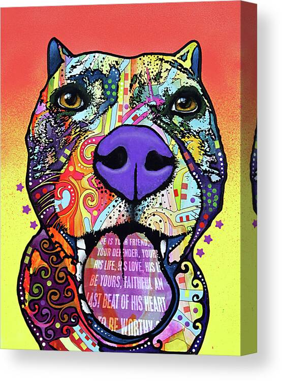 Bark Don?t Bite Canvas Print featuring the mixed media Bark Don?t Bite by Dean Russo