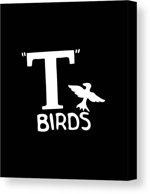 Tattoo Canvas Print featuring the digital art Birds Grease Black Jacket John Travolta Transfer Stag Night Mens bachelor party tattoo by Harrison Horniman