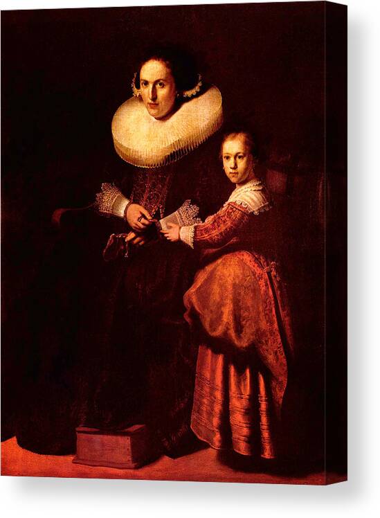 Post Modern Canvas Print featuring the digital art Blend I Rembrandt by David Bridburg