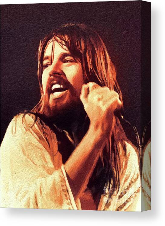 Bob Canvas Print featuring the painting Bob Seger, Music Legend by Esoterica Art Agency