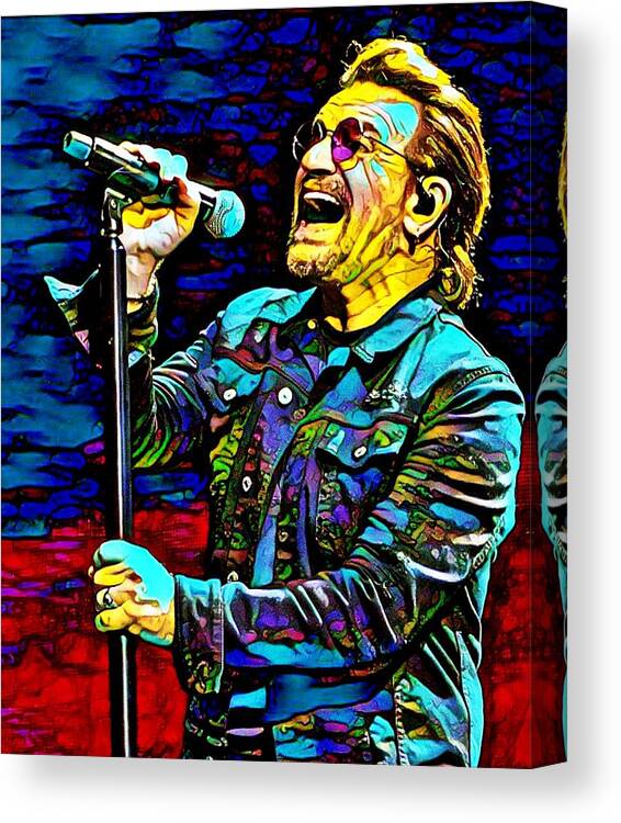 Celebrity Canvas Print featuring the photograph BoNo by Don Columbus