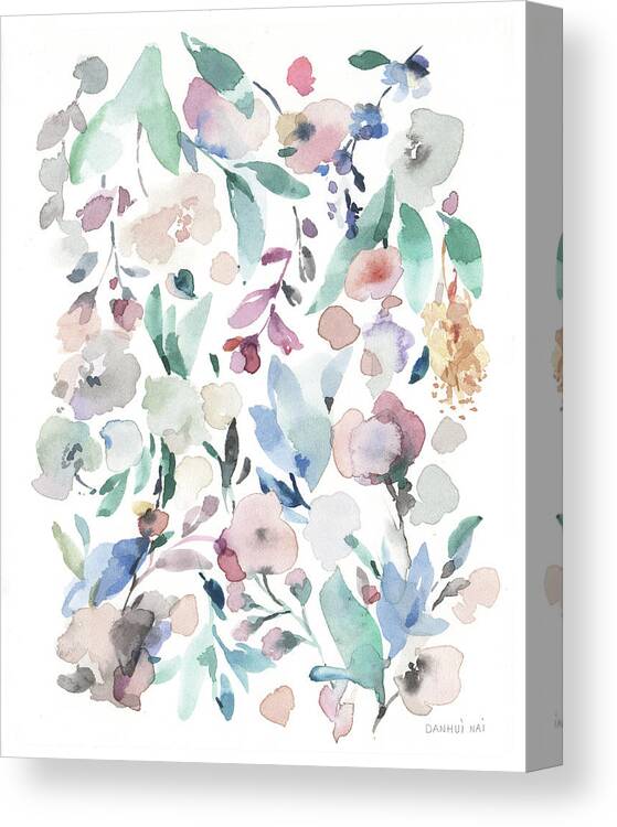 Abstract Canvas Print featuring the painting Breezy Florals IIi by Danhui Nai