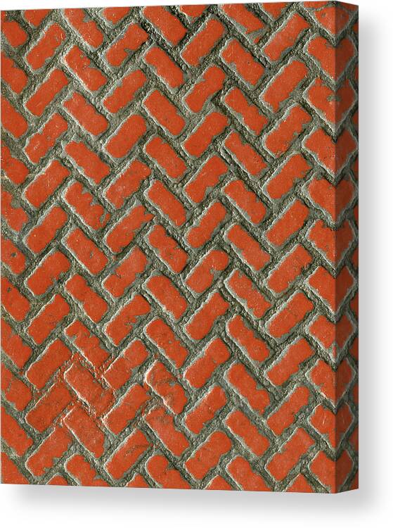 Background Canvas Print featuring the drawing Brick Pattern by CSA Images