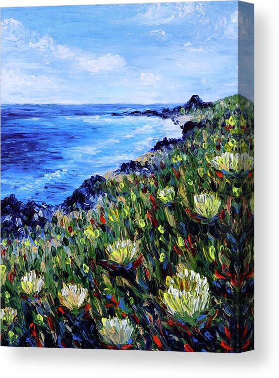 Coast Canvas Print featuring the painting Cali Coast by Bari Rhys