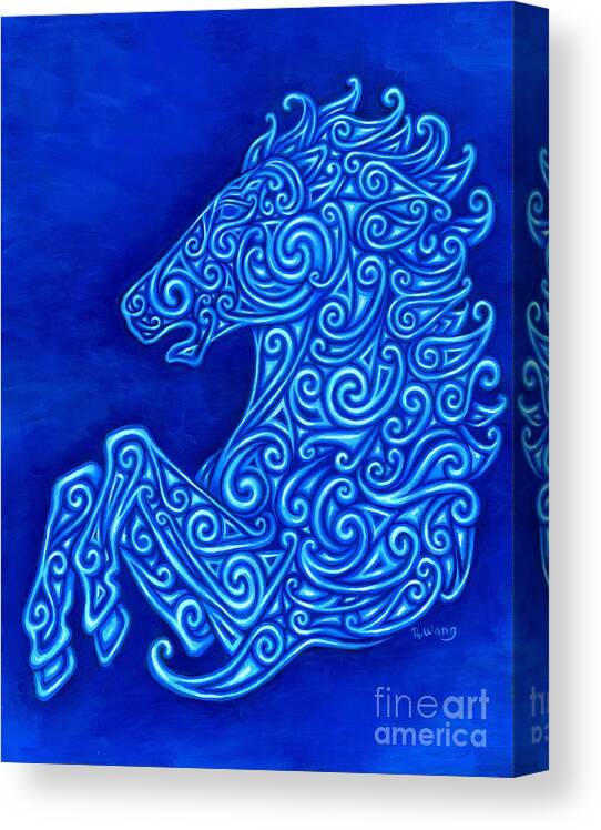 Horse Canvas Print featuring the painting Celtic Horse by Rebecca Wang