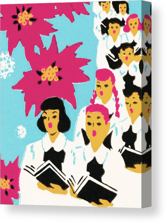 Bloom Canvas Print featuring the drawing Chorus by CSA Images