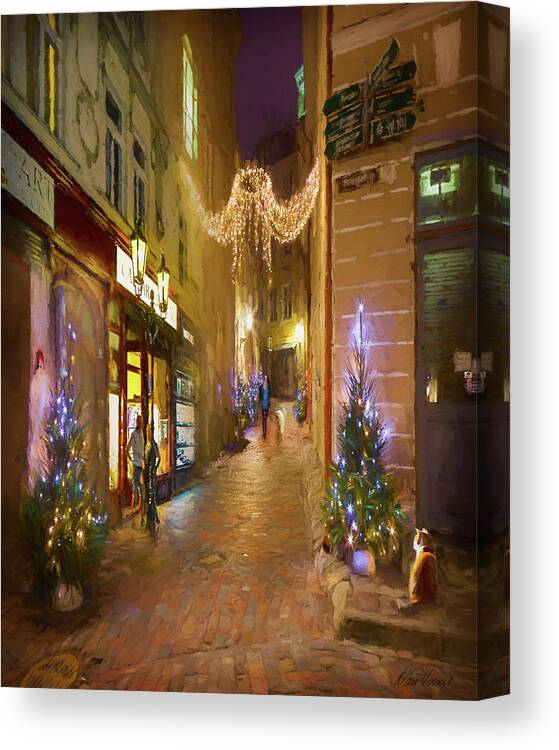 Christmas Canvas Print featuring the photograph Christmas Shopping by Diana Haronis