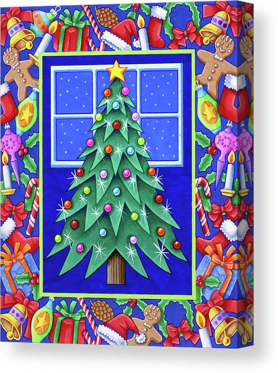 Christmas Tree Canvas Print featuring the digital art Christmas Tree by Kimura Designs