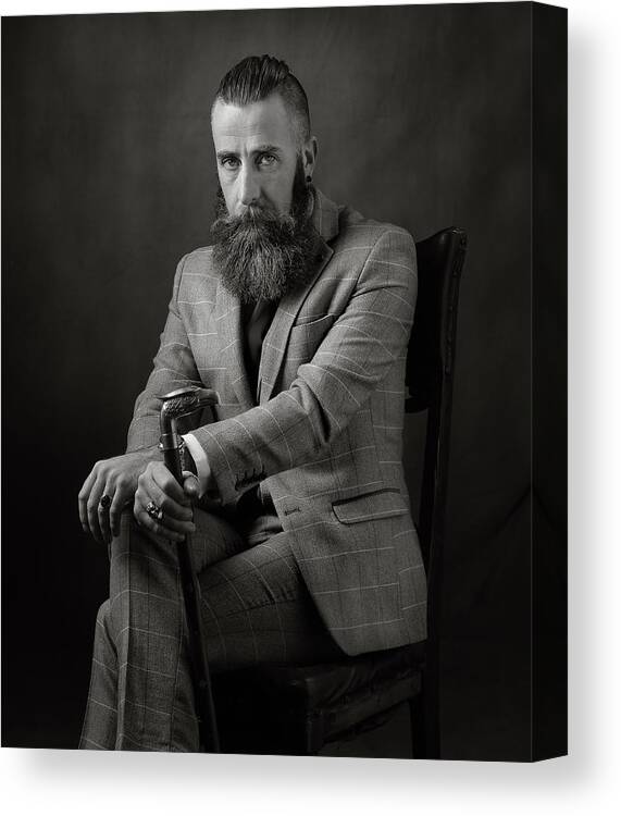 Beard Canvas Print featuring the photograph Conor by Hugh Wilkinson