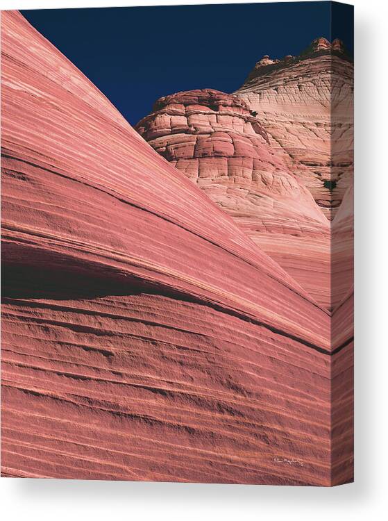Arizona Canvas Print featuring the photograph Coyote Buttes II Blush by Alan Majchrowicz