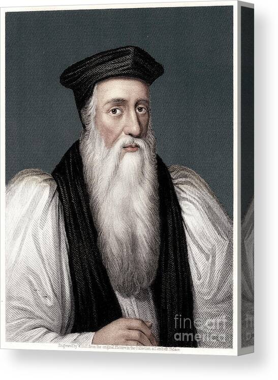 19th Century Style Canvas Print featuring the drawing Cranmer 19th Century by Print Collector