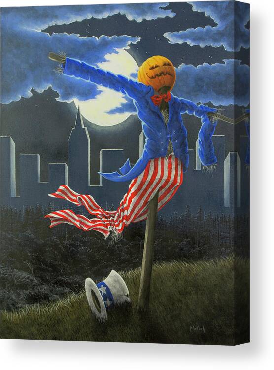 Uncle Sam Canvas Print featuring the painting Cry Uncle by Jack Malloch