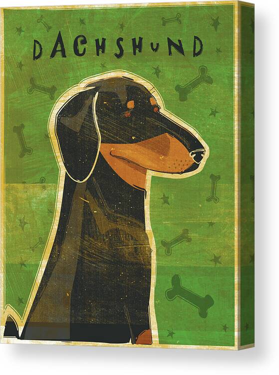 Dog Home Decor black and tan Dachshund Canvas Wall Art Print
