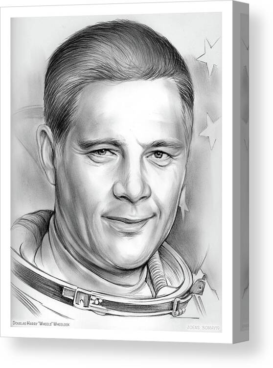 Cousin Canvas Print featuring the drawing Doug Wheelock by Greg Joens