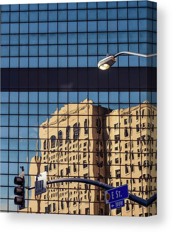 Building Canvas Print featuring the photograph E Street by Joseph Smith