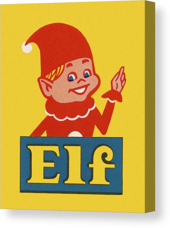 Accessories Canvas Print featuring the drawing Elf Pointing by CSA Images
