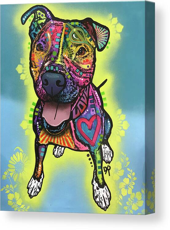 Img_4175 Canvas Print featuring the mixed media Ellie by Dean Russo