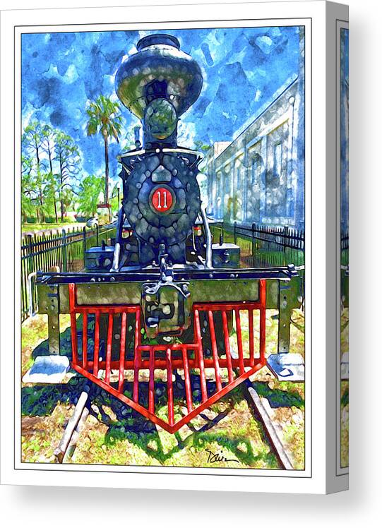 Train Canvas Print featuring the photograph Engine 11 by Peggy Dietz
