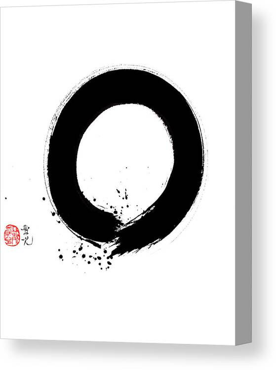 And Canvas Print featuring the painting Enso - Appreciating Impermanence by Oiyee At Oystudio