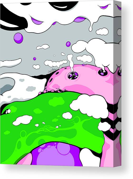 Clouds Canvas Print featuring the drawing Eruption by Craig Tilley