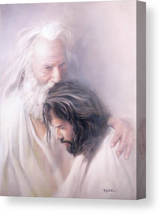 Father Canvas Print featuring the painting Father and Son by Danny Hahlbohm