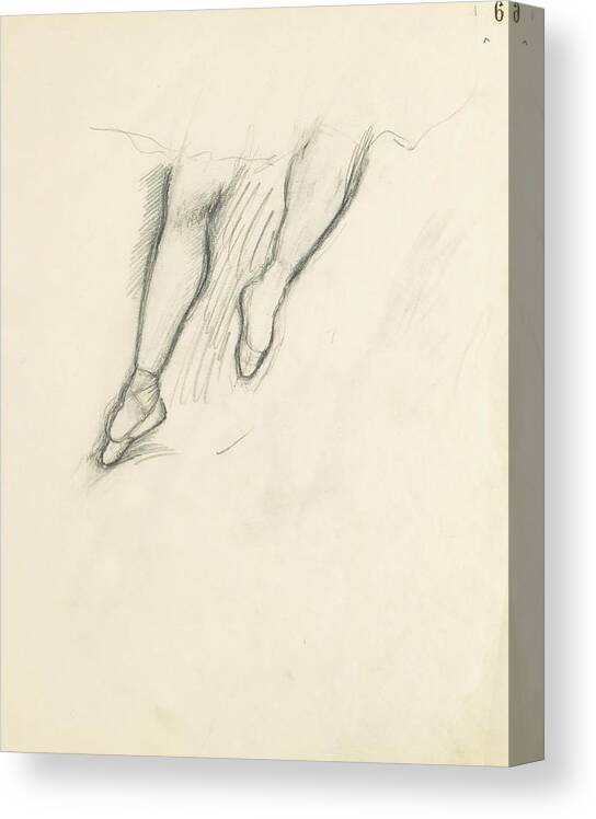 Drawings Canvas Print featuring the drawing Figure Studies 7 by Edgar Degas