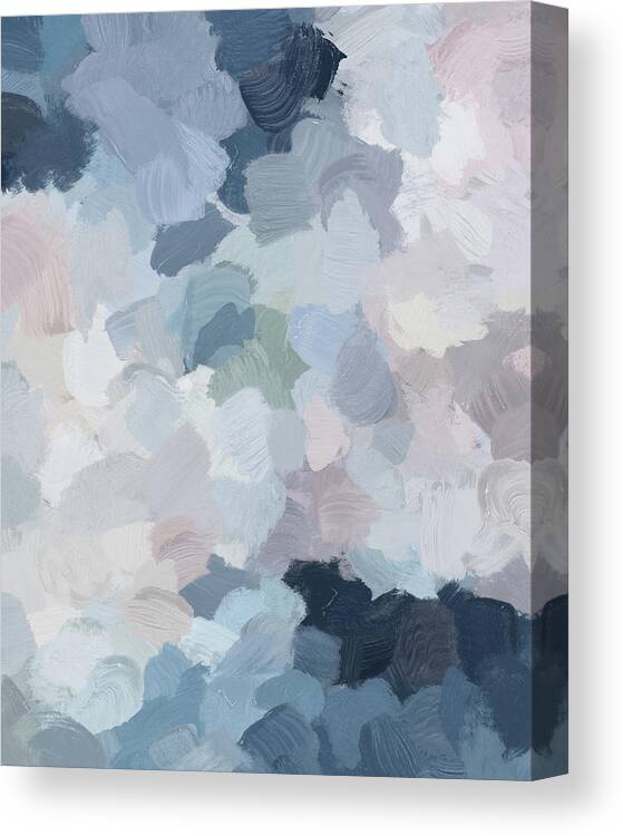 Navy Indigo Blue Canvas Print featuring the painting Final Flourishing by Rachel Elise
