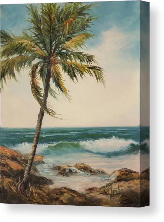 Beach Canvas Print featuring the painting Florida is my home by Lynne Pittard