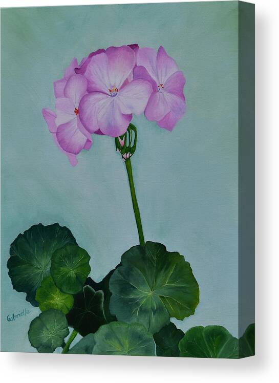 Flowers Canvas Print featuring the painting Flowers by Gabrielle Munoz