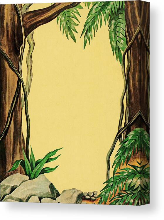 Border Canvas Print featuring the drawing Forest Border by CSA Images