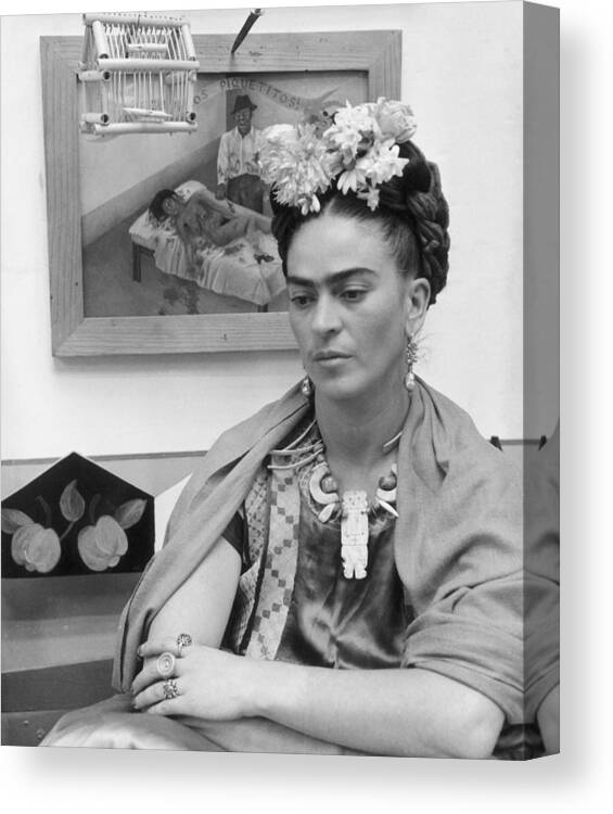 Frida Kahlo Canvas Print featuring the photograph Frida Kahlo by Hulton Archive