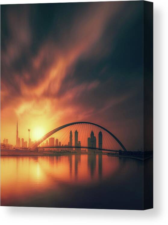 Uae Canvas Print featuring the photograph Golden Sunrise by David George
