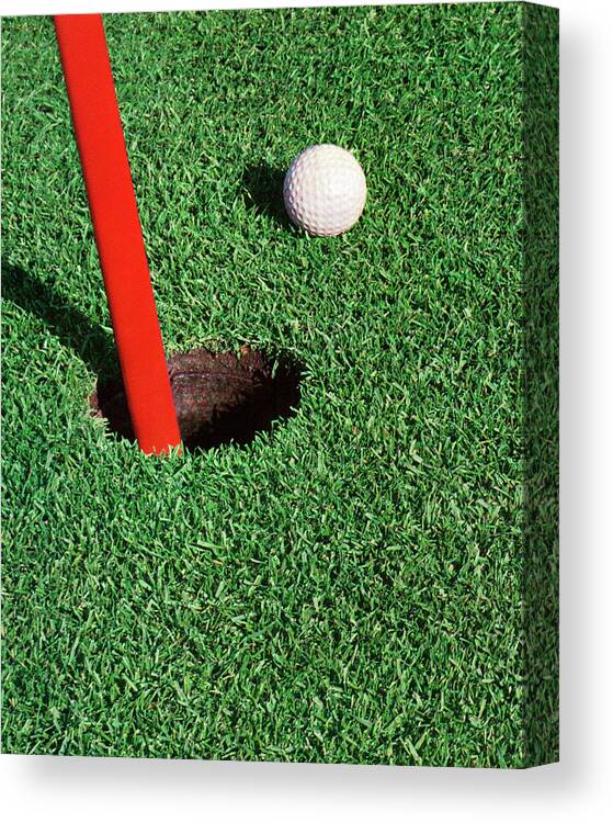 Ball Canvas Print featuring the drawing Golf Hole and Ball by CSA Images
