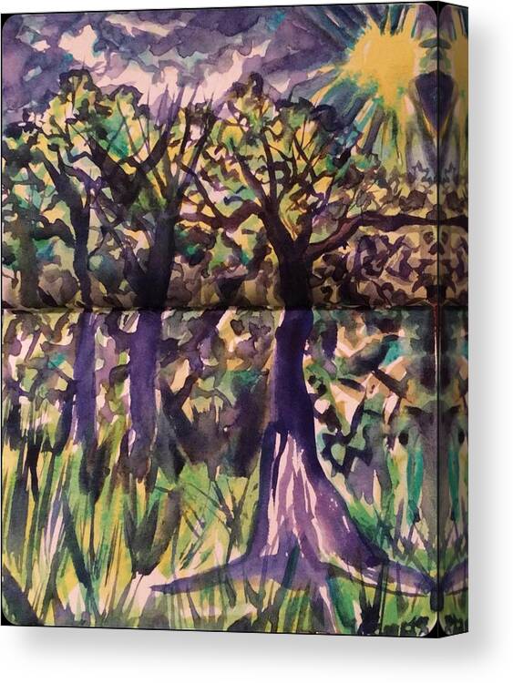 Grove Canvas Print featuring the painting Grove by Angela Weddle
