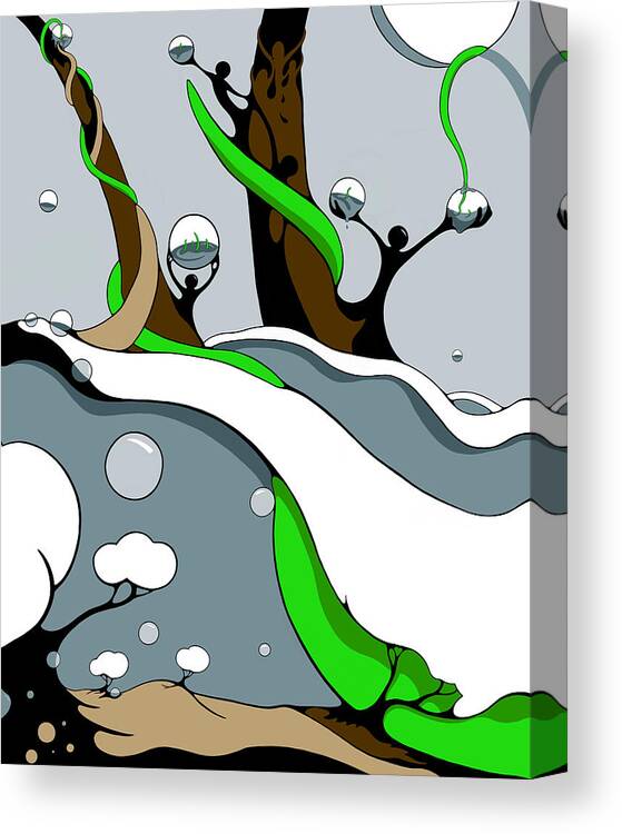 Vines Canvas Print featuring the drawing Half Full by Craig Tilley