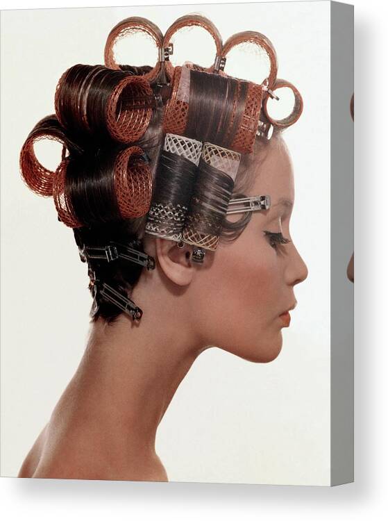 #new2022 Canvas Print featuring the photograph Head Full Of Hair Rollers by Lionel Kazan