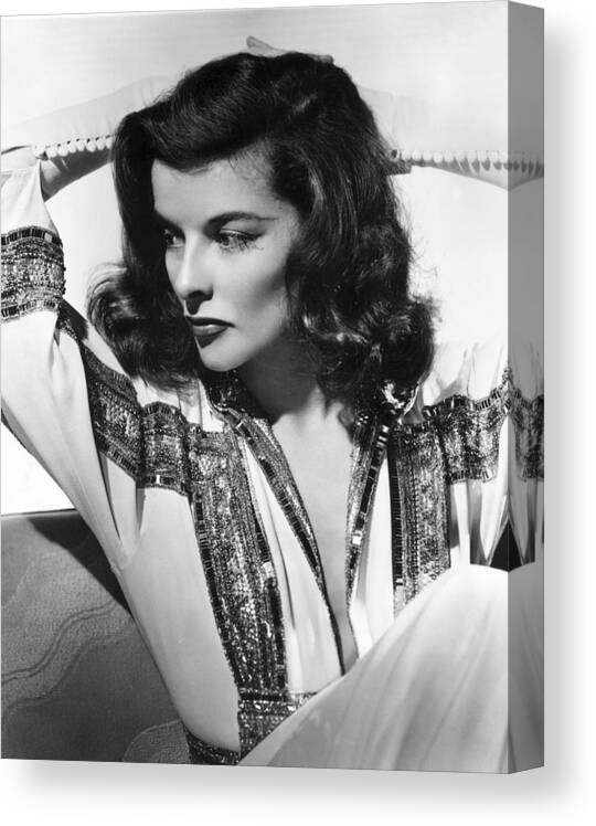 Katharine Hepburn Canvas Print featuring the photograph Hepburn Portrait by American Stock Archive