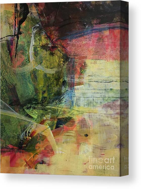 Mixed Media Canvas Print featuring the mixed media Inner Conversations by Christine Chin-Fook