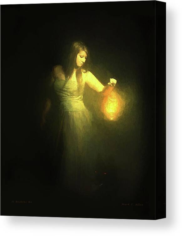 Maiden Canvas Print featuring the digital art It Beckons Me by Mark Allen