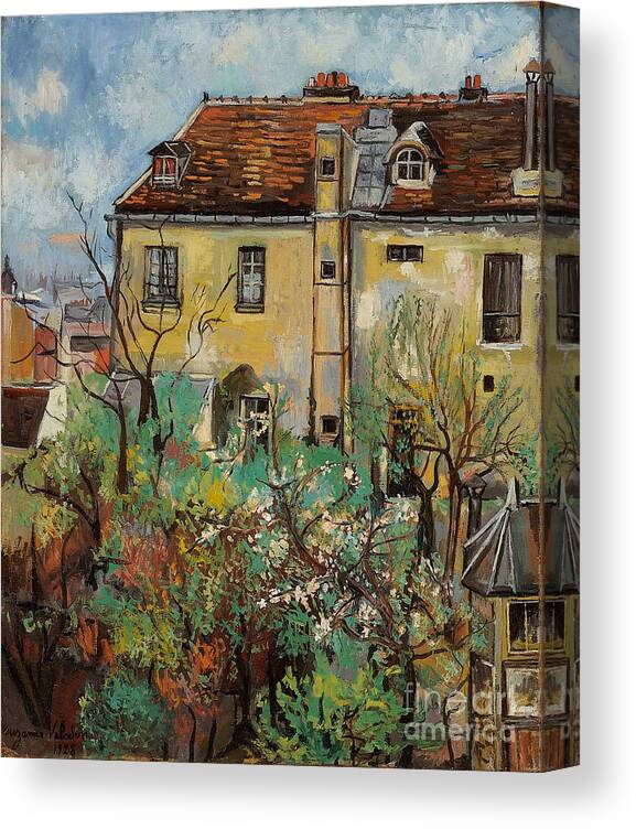 Oil Painting Canvas Print featuring the drawing Jardín En La Rue Cortot by Heritage Images