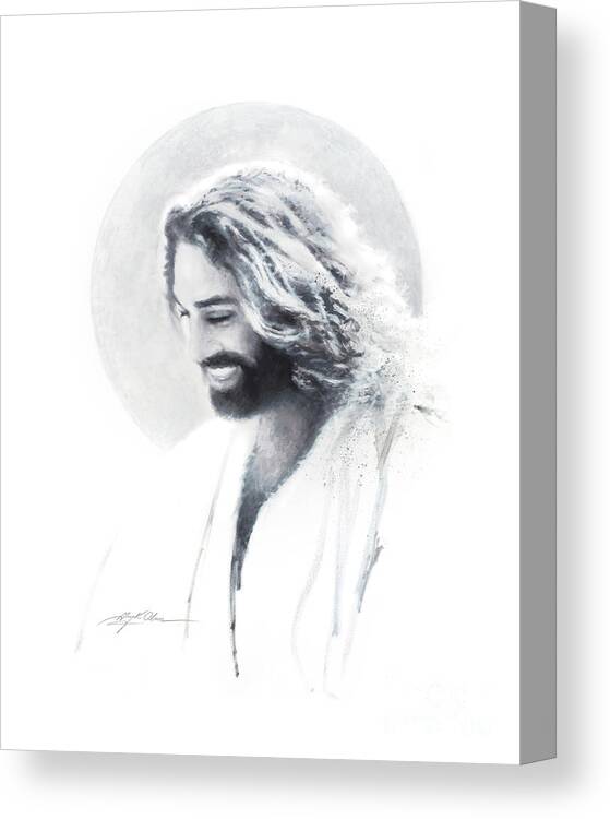 Jesu Canvas Print featuring the painting Joy of the Lord Vignette by Greg Olsen