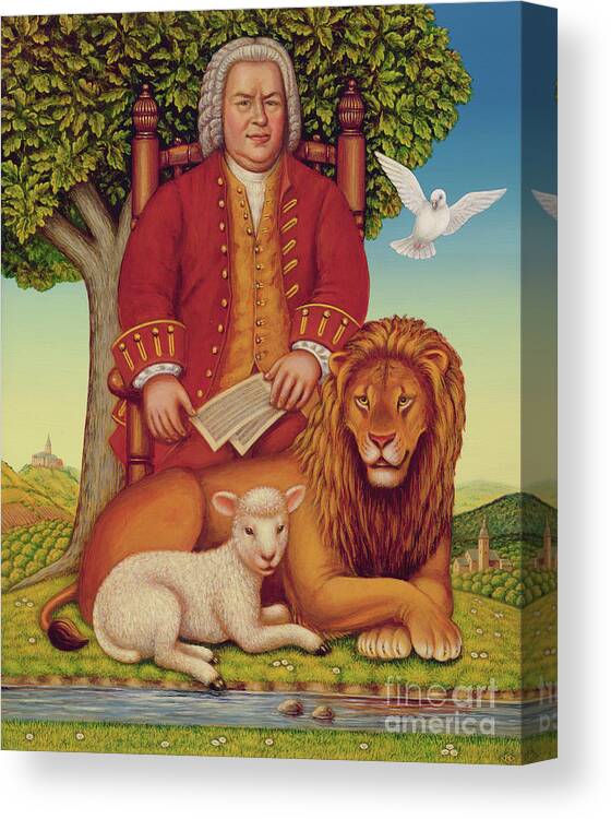 Lamb Canvas Print featuring the painting J.s. Bach's by Frances Broomfield