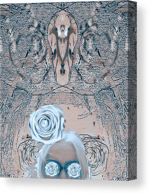 Sea Canvas Print featuring the digital art Jungian Fractality by Alexandra Vusir