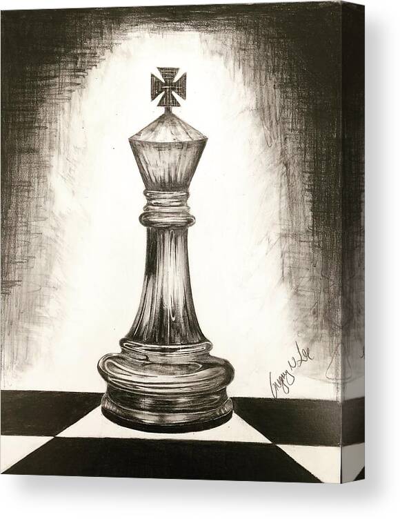 Chess Canvas Print featuring the drawing Ke8 by Gregory Lee