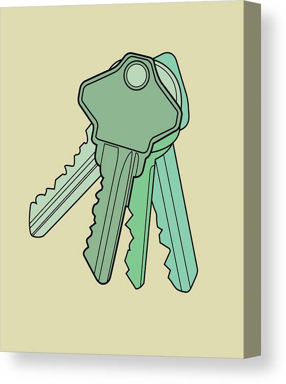 Campy Canvas Print featuring the drawing Keys by CSA Images
