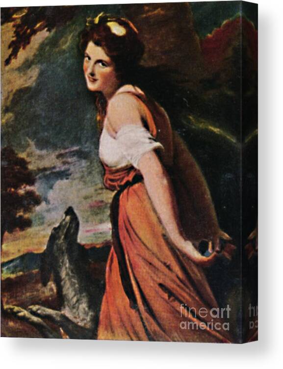Art Canvas Print featuring the drawing Lady Hamilton 1761-1815 - Gemalde Von by Print Collector